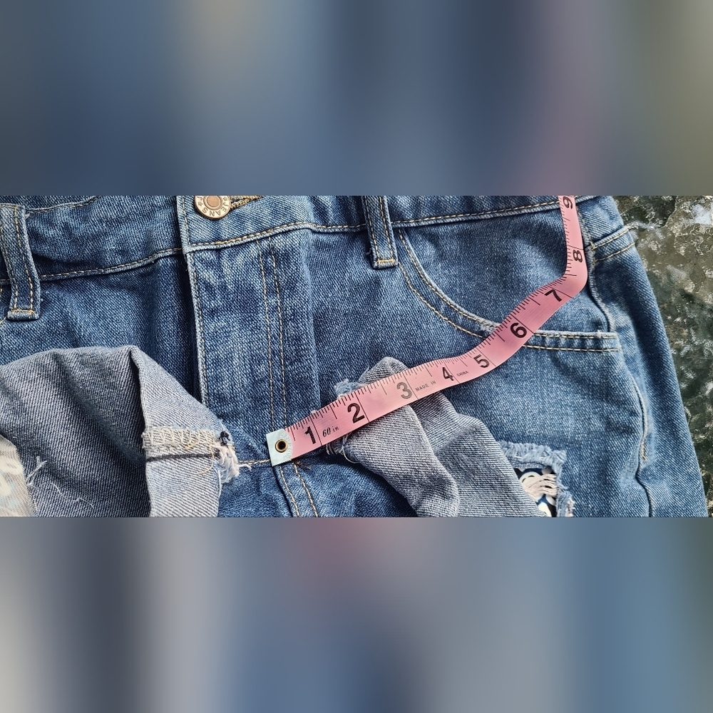 JEANS SHORTS PATCHWORK ART TO WEAR XL - Picture 7 of 9